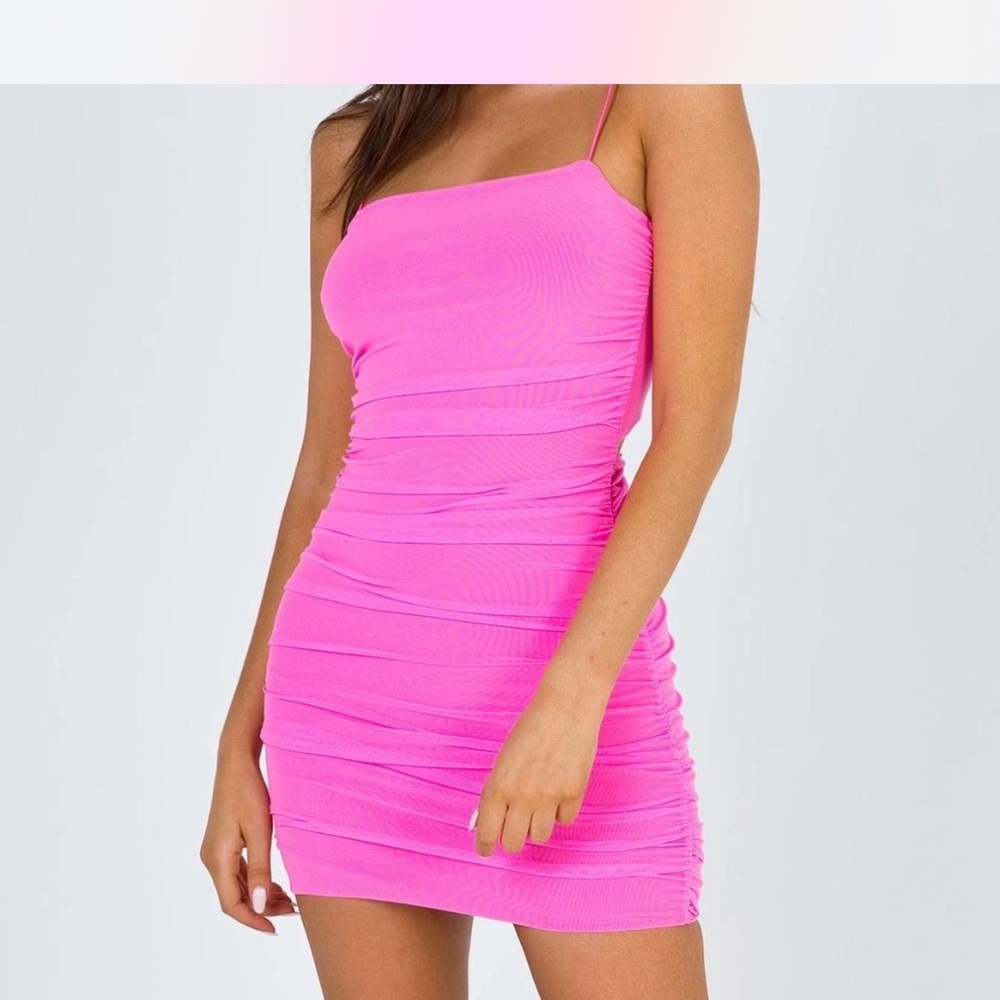 Hello Molly Neon Pink Mini Dress